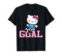 Sanrio Hello Kitty T-Shirt für Mädchen, Schwarz, S, Cartoon, Halbarm, Klassisch, Unisex, Sport