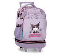Sanrio Kuromi Retropop 2-Rad-Rucksack, abnehmbar, kompakt, Violett, 32 x 45 x 21 cm, Polyester 30.2L