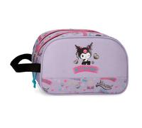 Sanrio Kuromi Retropop Tasche, anpassbar, mit Zwei Fächern, Polyester, 26 x 16 x 11 cm, Violett