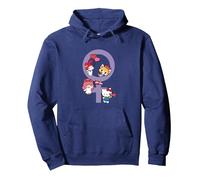 Sanrio Women's Day Hello Kitty My Melody Aggretsuko Pullover Hoodie, Unisex für Erwachsene, Marineblau, M