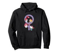 Sanrio Women's Day Hello Kitty My Melody Aggretsuko Pullover Hoodie, Unisex für Erwachsene, Schwarz, S