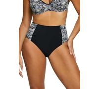 SANS COMPLEXE Women's at The World's Badeanzug, hoch-gepflegtes Höschen, am Ende der Welt, Black Animal Print, 38, 36-38