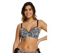 SANS COMPLEXE Women's at The World's, Badeanzug mit Verstärkung, am Ende der Welt, Black Animal Print, 100c, 85C