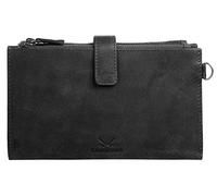 Sansibar große Geldbörse im Querformat Sylt Echt Leder Damen | RFID Geldbeutel, Brieftasche für Karten, Portemonnaie 14 Fächer, Druckknopf Börse, Handschlaufe, Reißverschluss | 020729