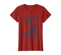 Sansibar Tansania Palm Beach Paradies Souvenir Afrika T-Shirt, Damen, Cranberry, XL