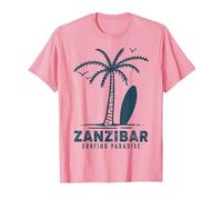 Sansibar Tansania Palm Beach Paradies Souvenir Afrika T-Shirt, Herren, Rosa, XL