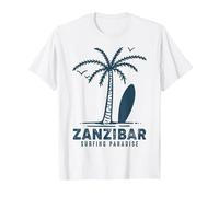 Sansibar Tansania Palm Beach Paradies Souvenir Afrika T-Shirt, Herren, Weiß, XL