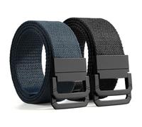 SANSTHS Anthrazit Militär Gürtel Herren - Taktischer Hosengürtel mit Schnalle, Strapazierfähiger Stoff 105-150 cm für Baustelle & Outdoor-Aktivitäten Grau M