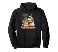 Santa Beach Weihnachtshemd SC Sand Snow Palmetto Tree Pullover Hoodie