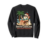 Santa Beach Weihnachtshemd SC Sand Snow Palmetto Tree Sweatshirt