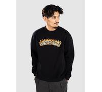 Santa Cruz Burnt Collegiate Crew Sweatshirt Schwarz XL Mann