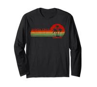 Santa Cruz California Retro-Sonnenuntergang im Vintage-Stil Langarmshirt