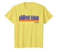 Santa Cruz California USA Retro Surf Paradise T-Shirt, Kinder, Gelb, 140