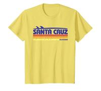 Santa Cruz California USA Retro Surf Paradise T-Shirt, Kinder, Gelb, 98