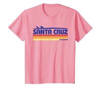 Santa Cruz California USA Retro Surf Paradise T-Shirt, Kinder, Rosa, 128