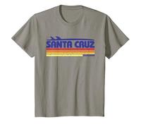 Santa Cruz California USA Retro Surf Paradise T-Shirt, Kinder, Schiefergrau, 98