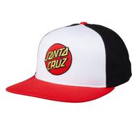 Santa Cruz Classic Dot Cap White/Black/red One Size