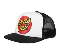White / Black Santa Cruz Classic Dot Meshback Cap Weiß