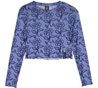 Santa Cruz Damen Longsleeve Top Delfino Flower Mesh Crop LS SCW-X1867 Blue/Dark Blue-14