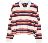 Santa Cruz Damen Longsleeve Top Monterey Crop Polo Top SCW-X1868 Off White Stripe-12
