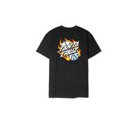 Santa Cruz Flaming Dice Dot Chest T-Shirt black Herren Gr. M