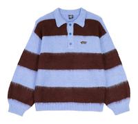 Santa Cruz Groovy Stack Knit Polo Damen Pullover blau Größe L Elastisch