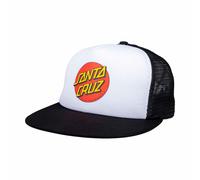 White / Black Santa Cruz Classic Dot Meshback Cap Weiß