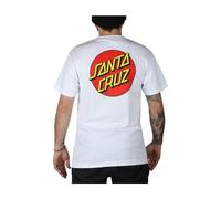 SANTA CRUZ Herren S/S T-Shirt Classic Dot Skate T-Shirt, Weiss/opulenter Garten, 3X-Groß