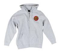 Santa Cruz Klassischer, schwerer Herren-Kapuzenpullover mit Reißverschluss - Grau - XX-Large