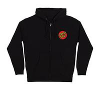 Santa Cruz Men's Zip Up Hooded Sweatshirt Classic Dot Skate Zip Up Sweatshirt