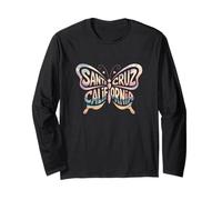Santa Cruz Schmetterling - California Beach City Name Word Art Langarmshirt