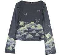 Santa Cruz Strip Boat Neck Damen Longsleeves grau Größe M Elastisch