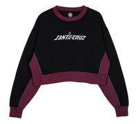 Santa Cruz - Women's Flourish Strip Crew - Pullover, Gr. XL 14, schwarz (Black)