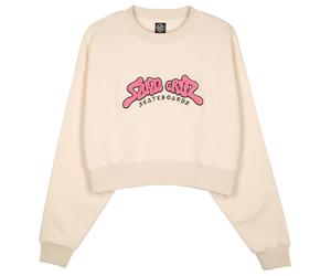 Santa Cruz - Women's Winkowski 8Baller Strip Crew - Pullover, Gr. L 14, beige/weiß (Chalk)