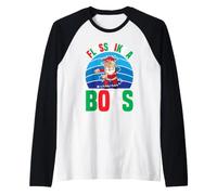 Santa Floss Like A Boss Witziges Weihnachtszahnseide Raglan