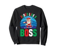 Santa Floss Like A Boss Witziges Weihnachtszahnseide Sweatshirt
