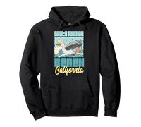 Santa Monica Beach California Vacation Möwe Surfen Strand Pullover Hoodie