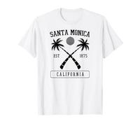Santa Monica California gegründet 1875 Retro Palme T-Shirt