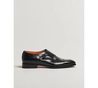 Santoni Adrian Double Monk Black Calf Schwarz EU43,5