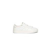 Santoni Double Buckle Sneakers Schuhe Herren Leder Weiß Made in Italy, Weiß, 45.5 EU