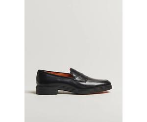 Santoni Easy Penny Loafer Black Calf Schwarz EU46