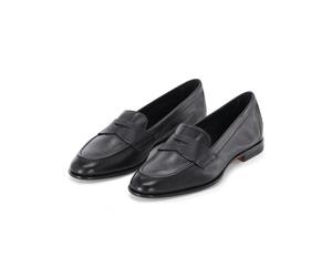 Santoni Low-Top Sneaker - Loafer aus Leder - Gr. 43 (EU) - in Schwarz - für Damen