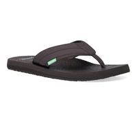 Sanuk Beer Cozy 2 Herren-Flip-Flops, Strandsandalen, stützend und leicht, Memory-Schaum-Fußbett, Dunkelbraun, 44 EU