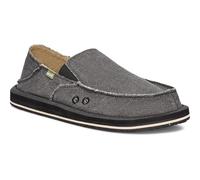 Sanuk Herren-Slipper Donny, Herrenschuhe, Schlupfschuhe, Loafer, Memory-Schaum-Fußbett, Dunkelgrau, 42 EU