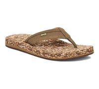 Sanuk Herren Ziggy Flipflop, Khaki Multi, 43 EU