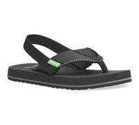 Sanuk Kids unisex-kids Root Beer Cozy Flip Flop, Schwarz, 4-5 Big Kid