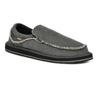 Sanuk Mens Chiba Loafers for Men | Mens Shoes | Slip On Shoes for Men | Men's Slip-on Loafers | Comfort Foam Footbed, Schwarz, 44 EU