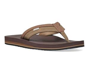 Sanuk Mens Ziggy ST | Flip Flops for Men | Mens Sandals | Beach Sandals | Water Friendly & Lightweight | Comfort Footbed, Hellbraun, 43 EU