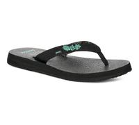 Sanuk Unisex Yoga 2 Flipflop, Palmen Black Paradise, 41.5 EU