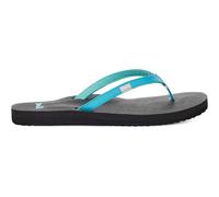 Sanuk Damen Yoga Joy Sparkle Flip-Flop, Blau - Scuba Blue, 36 EU